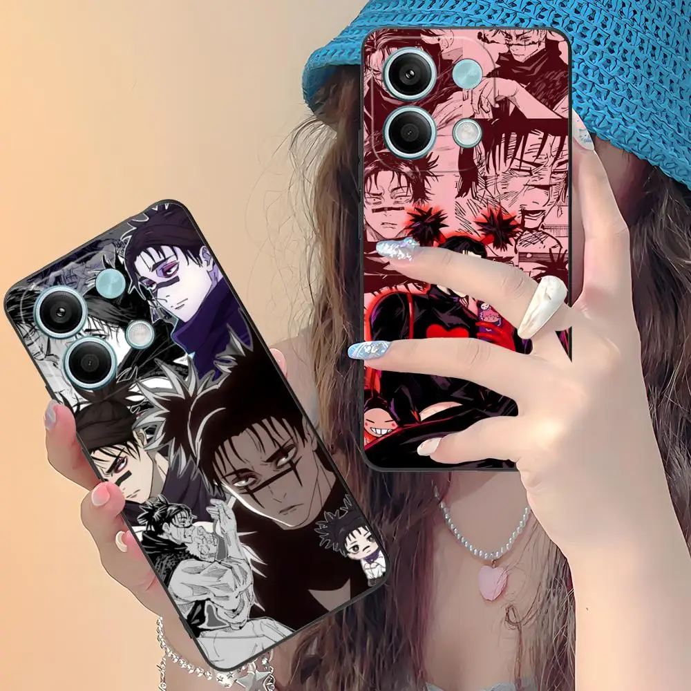 Jujutsu Kaisen Choso قضية الهاتف المحمول ل Xiaomi Redmi 15 14 13 12 A5 3 2 1 C Plus 4G 5G غطاء الطباعة الملونة غطاء الهاتف الذكي