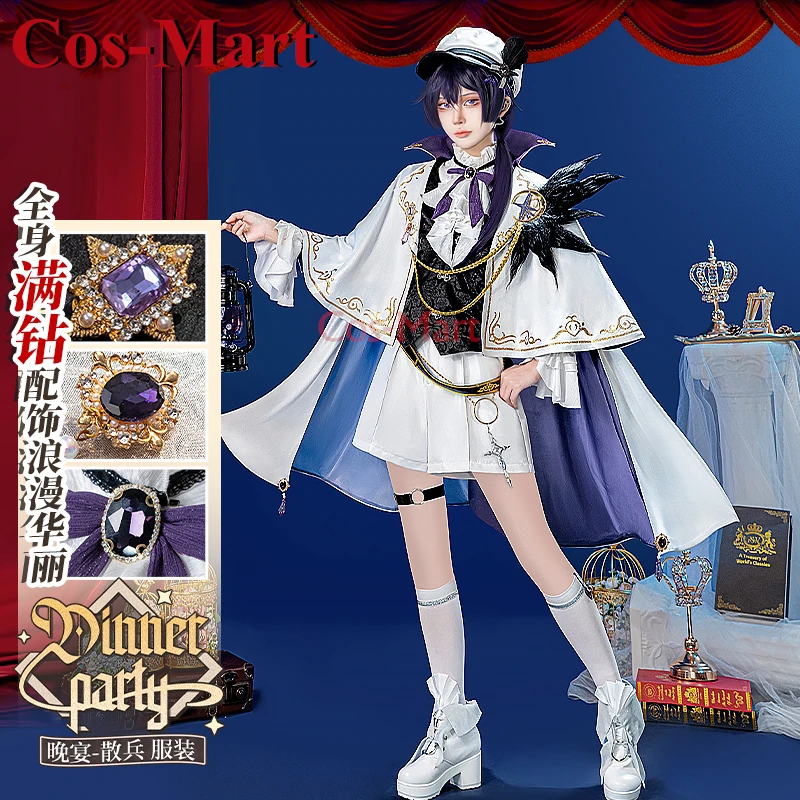 Cos-Mart Hot Game Genshin Impact Scaramouche/Wanderer Cosplay Costume Dinner Party Handsome Unifrom Activity Role Play Clothing