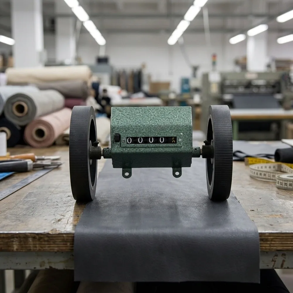 Z96 Roller Counter for Fabric Yardage Measurement Plastic Film Length Tracking Leather Cutting Tools Stainless Body