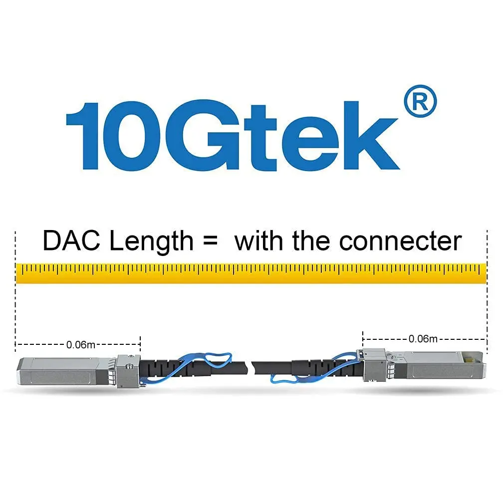 Imagem -05 - Sfp Mais Dac Twinax Cabo Passivo 5m 16.4ft 26awg Compatível com Cisco Sfp-h10gb-cu5m Ubiquiti Intel Mikrotik e Muito Mais. 10g