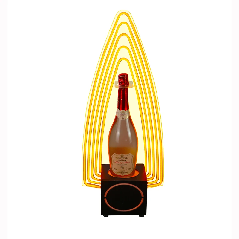 LED Light up Customized VIP Luminous Wine Rack Display for Nightclubs KTV Bars Party Decoration Bottle Holder Stand