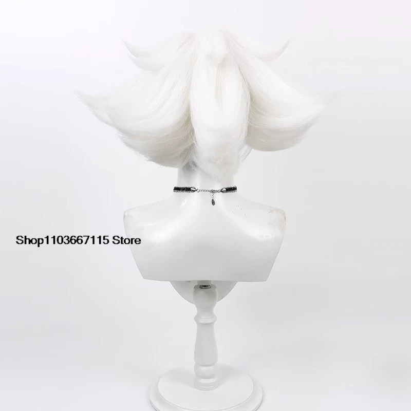 Hazbin Peruca Cosplay para Homens e Mulheres, Hotel Dust Angel White Wig, Peruca Branca de Halloween, ReadyStock, Halloween Cosplay