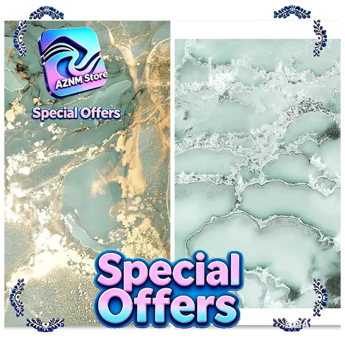 Póster Minimalista con Diseño de Olas de Arena, Palmeras Doradas, Líneas de Mármol Verde y Coral, Impresión en Lienzo, Arte de Pared para Sala de Estar, Decoración Moderna para el Hogar