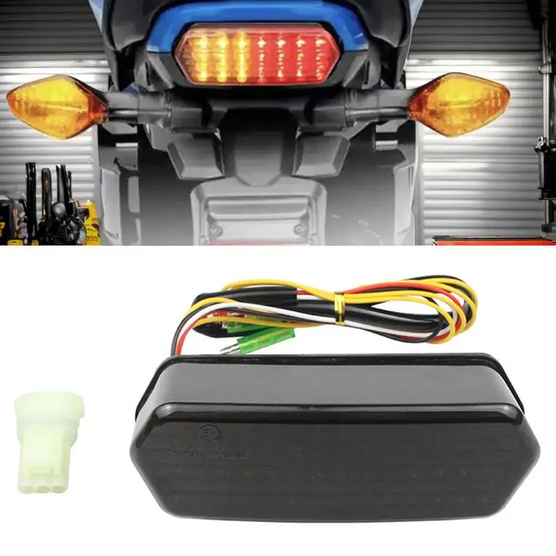 Motorcycle License Plate Brake Light Motorcycle Rear Brake Light LED For Enhanced Safety Motorbike Driving Rear Light For Left