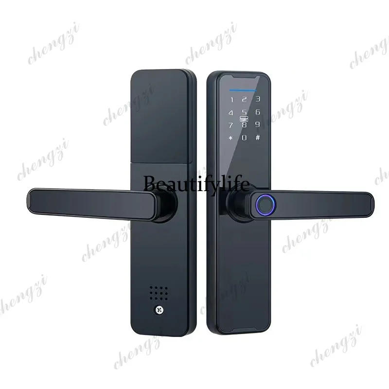 Wooden door indoor door fingerprint lock WiFi Bluetooth, password, Chinese and English smart lock