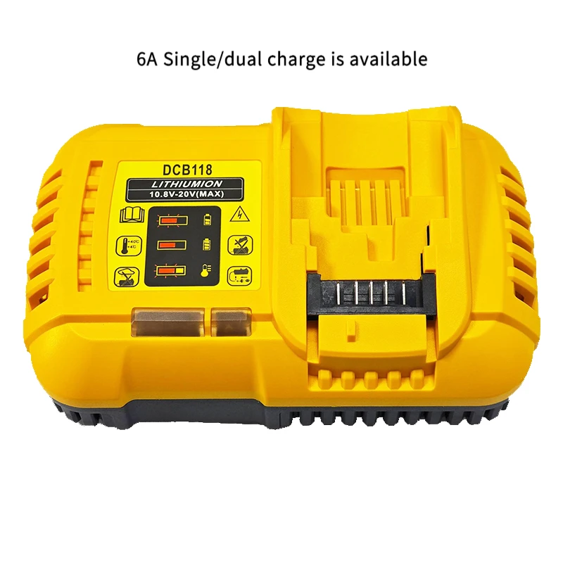 

DCB118 12V 14.4V 18V 20V MAX 6A Li-ion Fast Charger for Dewalt Flexvolt 20V/60V Battery DCB120 DCB200 DCB609 DCB115 DCB112