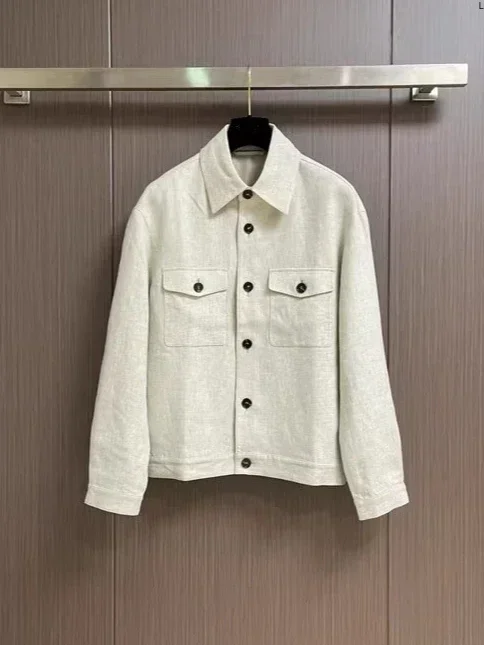 

LP Italian linen men's lapel casual jacket