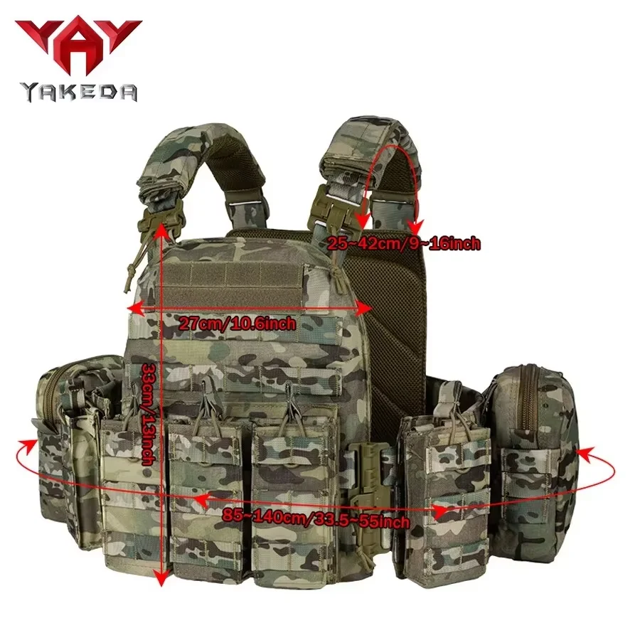 YAKEDA Quick disassembly training vest, detachable and expandable, comfortable, breathable, wear-resistant and tear resistant