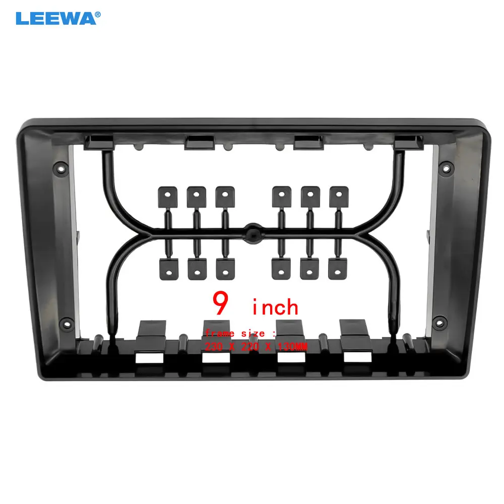 LEEWA Car 2Din Audio Face Plate Fascia Frame For Volkswagen Passat B5 B6 (04-2010) 9