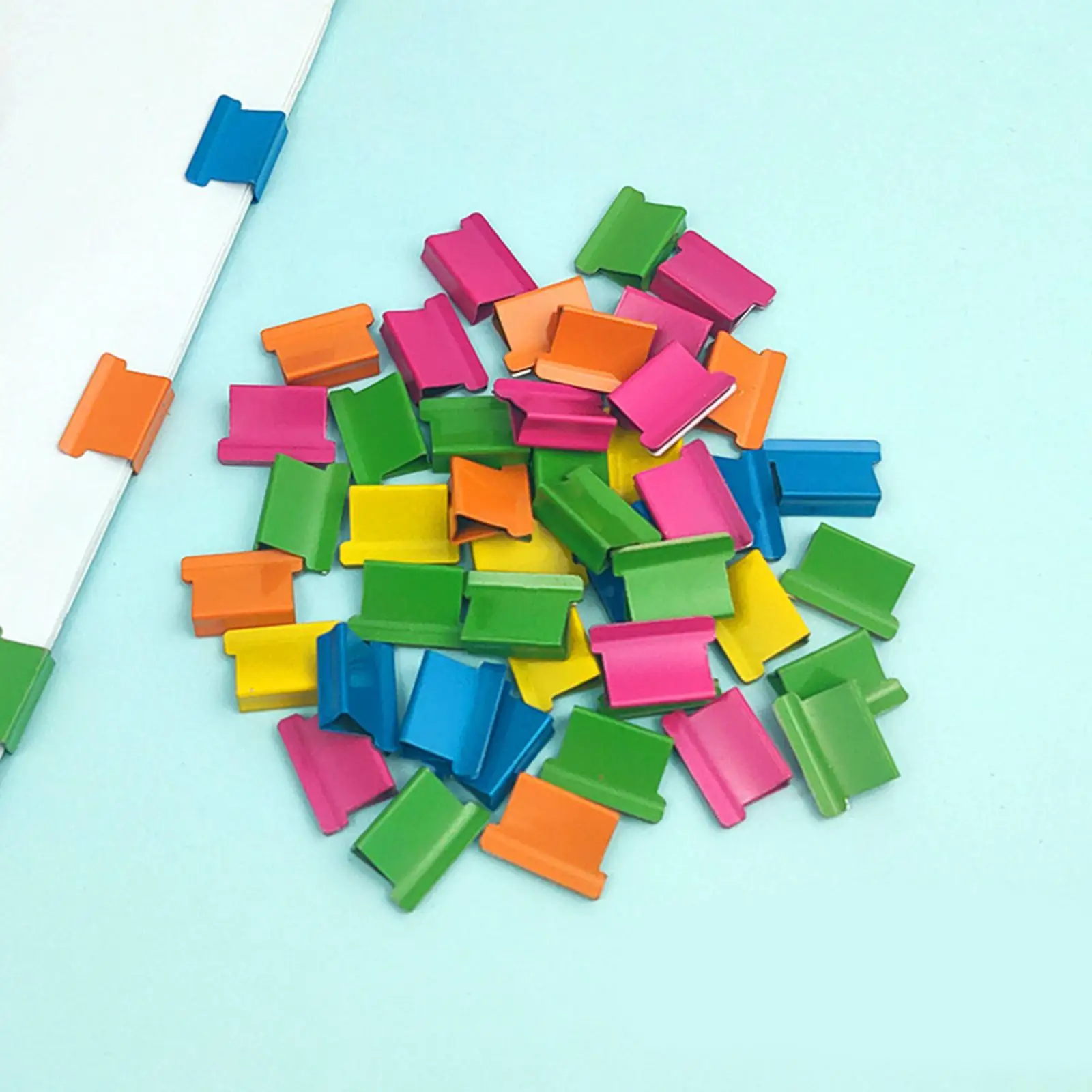 5xMini Stapler Classroom Small Stapler Set Fixing Stationery Multicolor