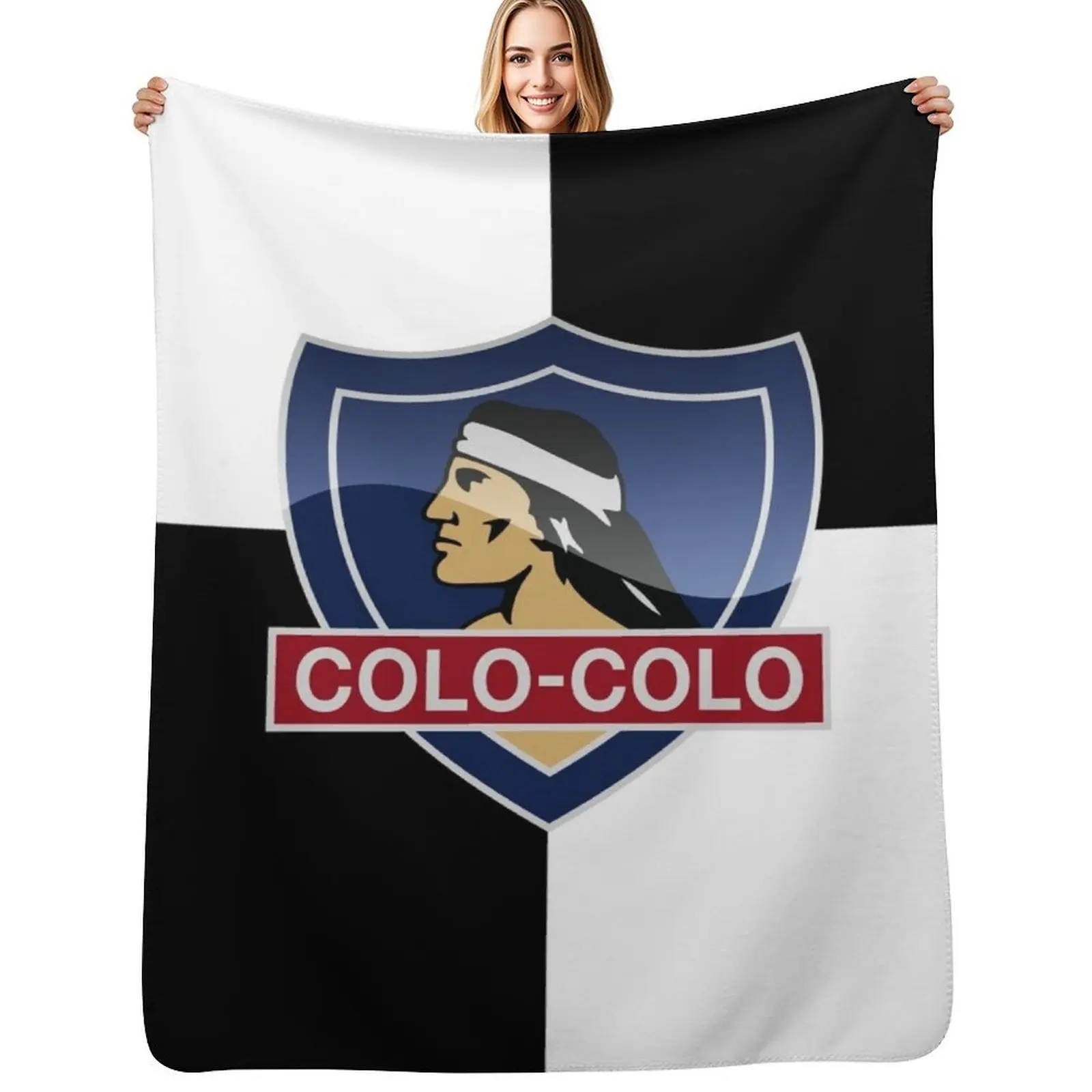 

My City, My Colours, Colo Colo from Chile Throw Blanket Soft Warm Blanket Gift for Grandparents