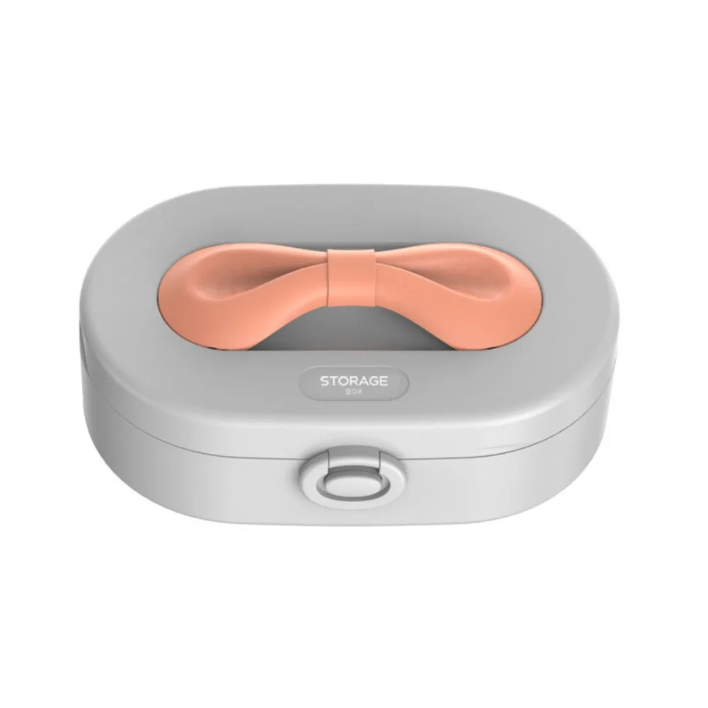 

Portable Dustproof Bow Jewelry Box Large Capacity Multifunctional Jewelry Storage Box Rings Holder