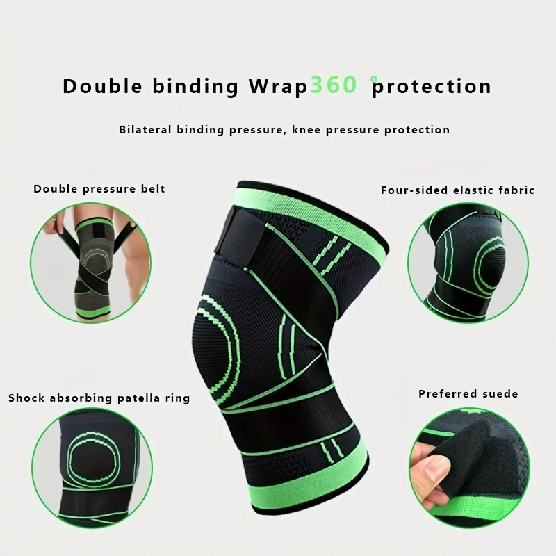 1pc Knee Pads Breathable Compression Knee support For Sports, Gym,Hiking,And Joint Support - High Elastic Protector For Fitness