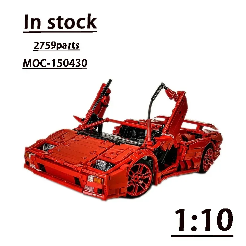 

MOC-150430 Красный новый Diablo VT Roadster 1:10 Модель сшитого блока • 2759 Детали Детские строительные блоки на день рождения Игрушка в подарок