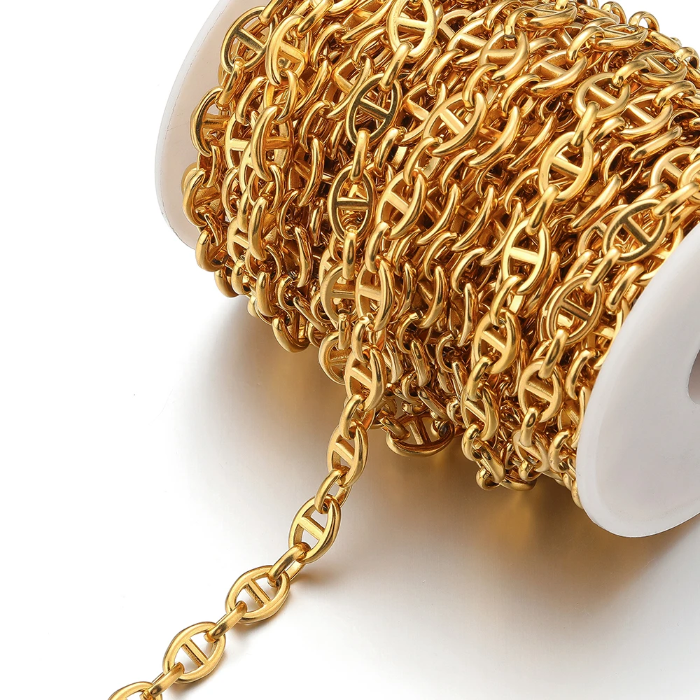 1 Meter Stainless Steel Coffee - Hip Hop Chain Necklace recension och pris