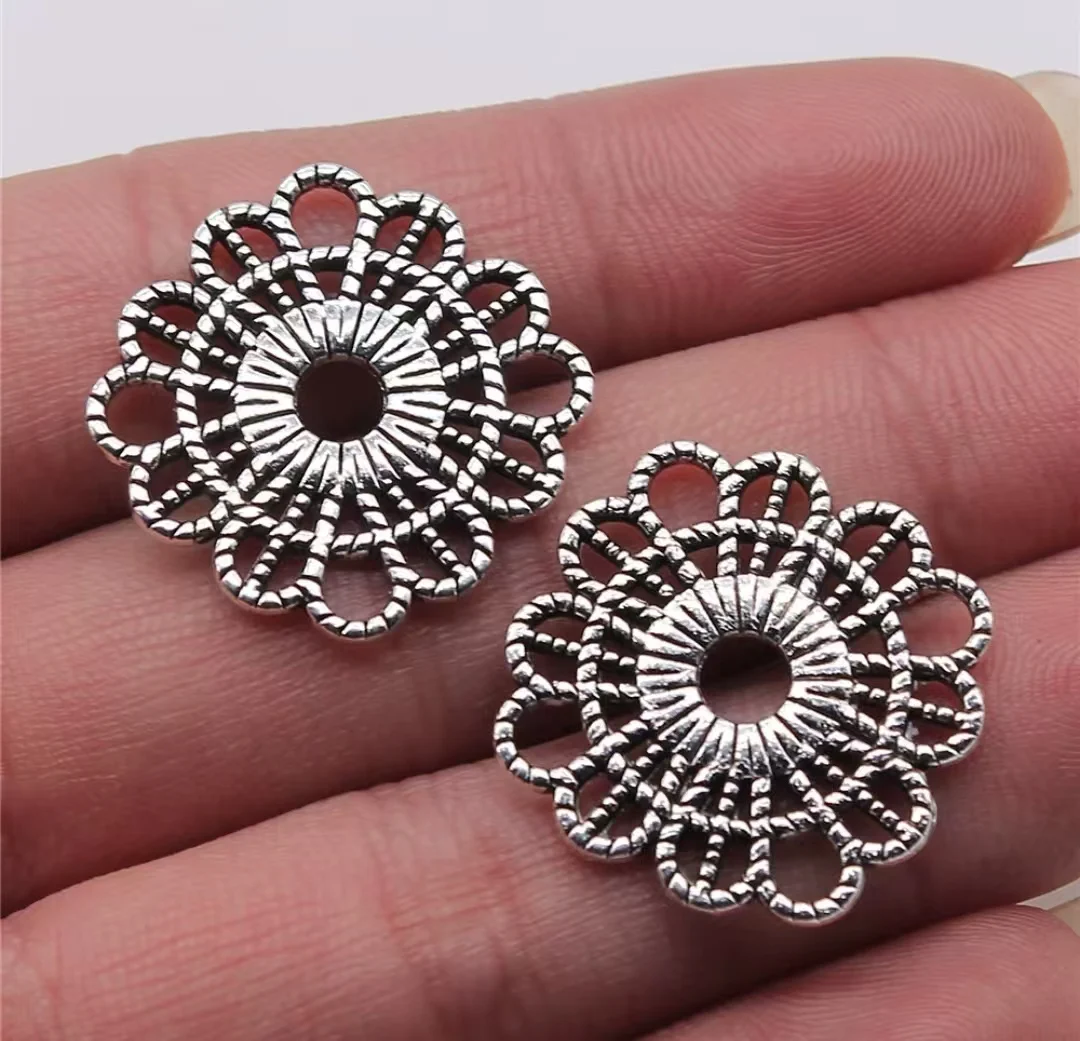 

15pcs 23x23mm Zinc alloy metal tibetan silver plated charm T0262 for jewelry making