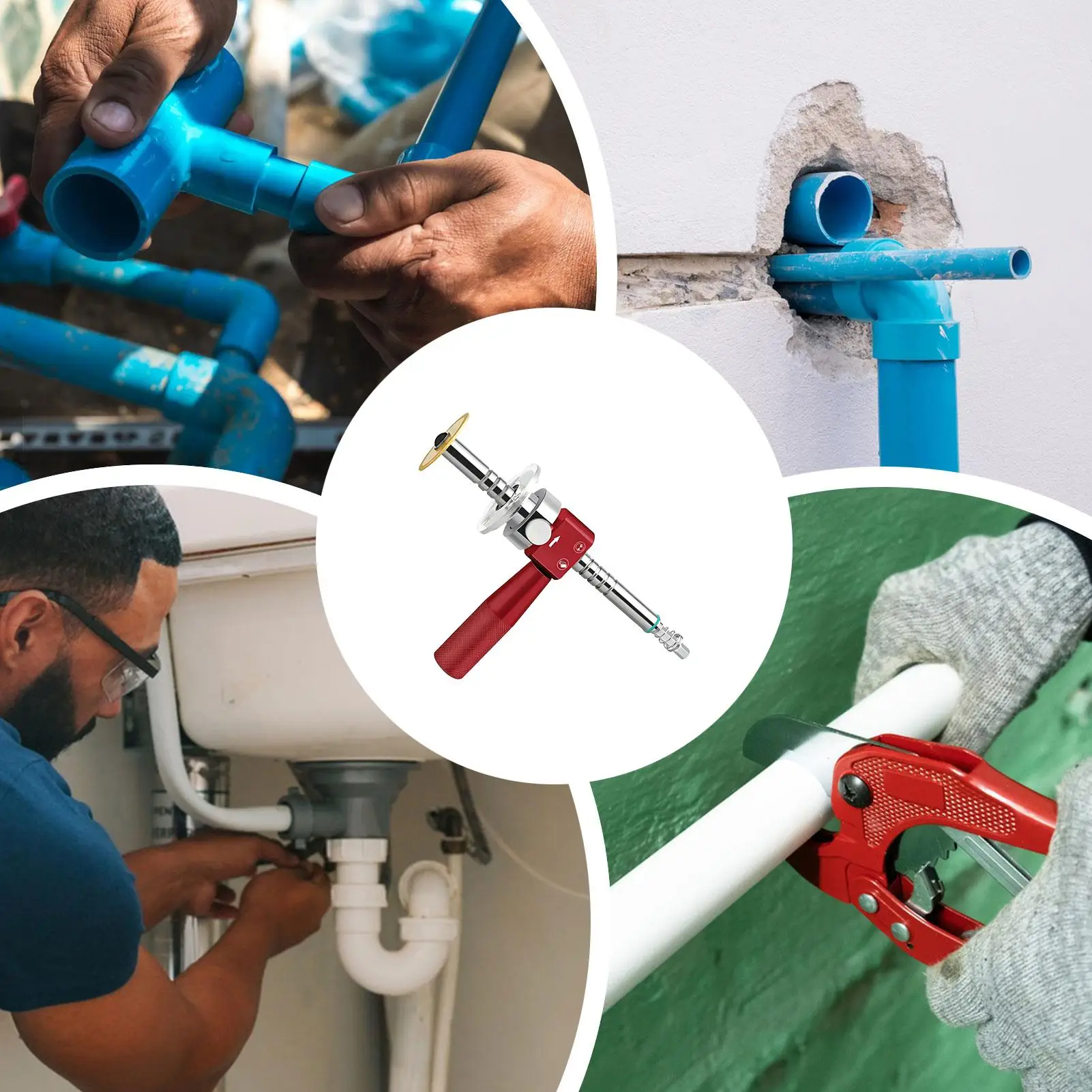 Inside Pipe Cutter Adjustable Depth Plumbing Burrs Remover PVC Pipe Inside Cutter For HVAC Exhaust Conduit Air Duct Deburring - view 5