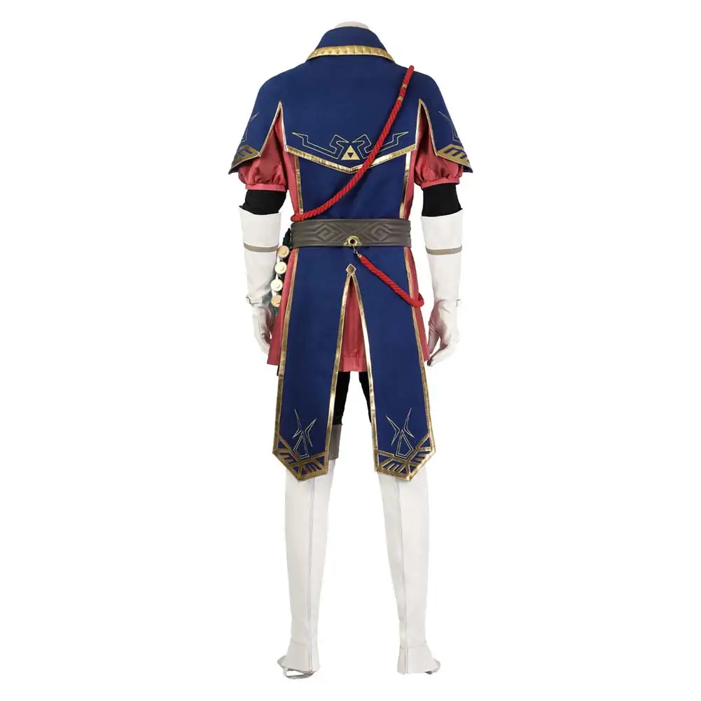 Fantasia Game Link Traje Cosplay Masculino, Traje de Halloween, Traje de festa disfarçado de Carnaval, calça superior, chapéu, luvas, cinto, adulto