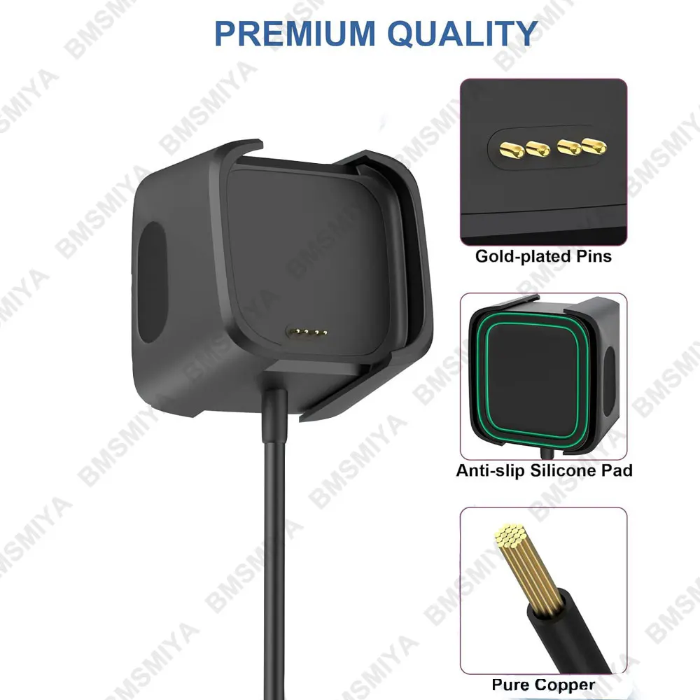 1 قطعة اكسسوارات ل Fitbit العكس لايت SE ساعة ذكية شاحن يو اس بي الحبل كليب حوض ل Fitbit العكس 2 1 كابل شحن مغناطيسي