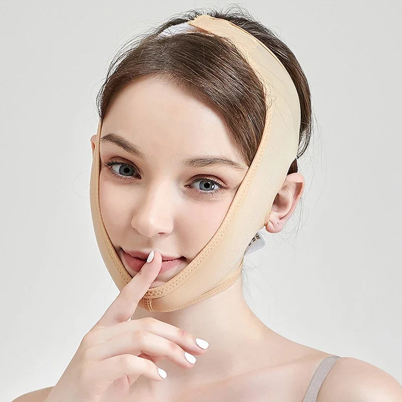 Women Slimming Chin Cheek Slim Lift Up Mask V Face Line Belt Anti Wrinkle Strap Band Facial Beauty Tool Face Slimming Bandage