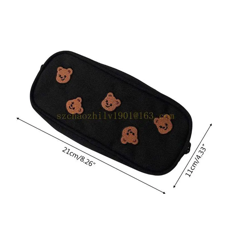 62ka Bear Emelcodery Canvas Pencil Sag Pen для Case Kids Gift Cosmetic Catchater Mouck School Supplies