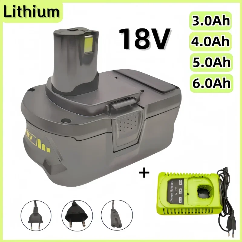 New RYOBI 18V Wireless Power Tool BPL1820 P108 P109 P106 RB18L50 RB18L40 Lithium Ion Battery 3.0Ah/4.0Ah/5.0Ah/6.0Ah