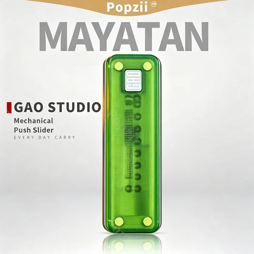 GAO STUDIO MAYATAN Fidget Slider S.S Push Slider Stress Relief Toy Fidget Toys Adult Original Design Anxiety Relief Gadgets