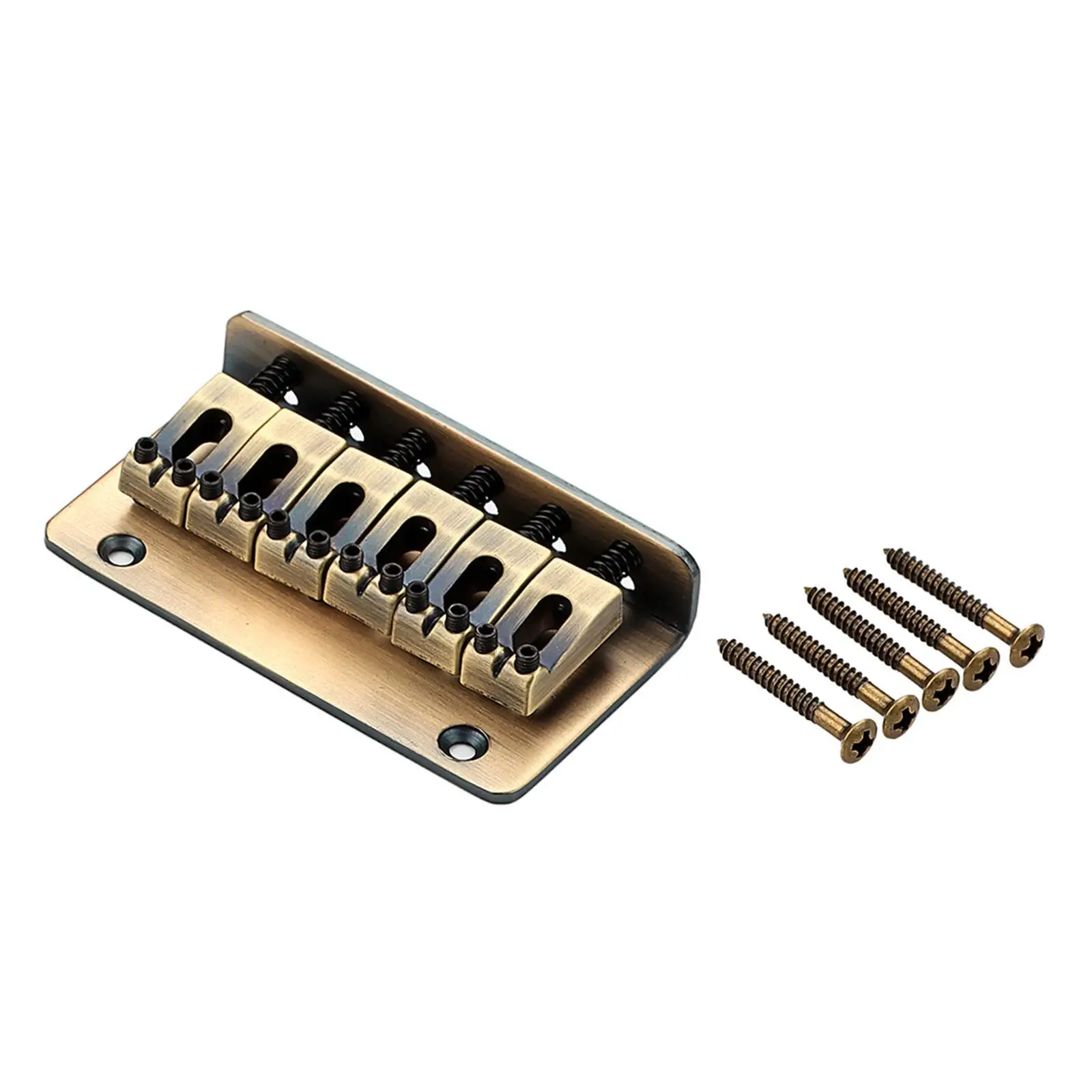 Guitar Fixed Bridge 73mm, Replace,Sturdy for Six String Guitar Spare Part Metal Guitar Part with Screws Guitar Accessory