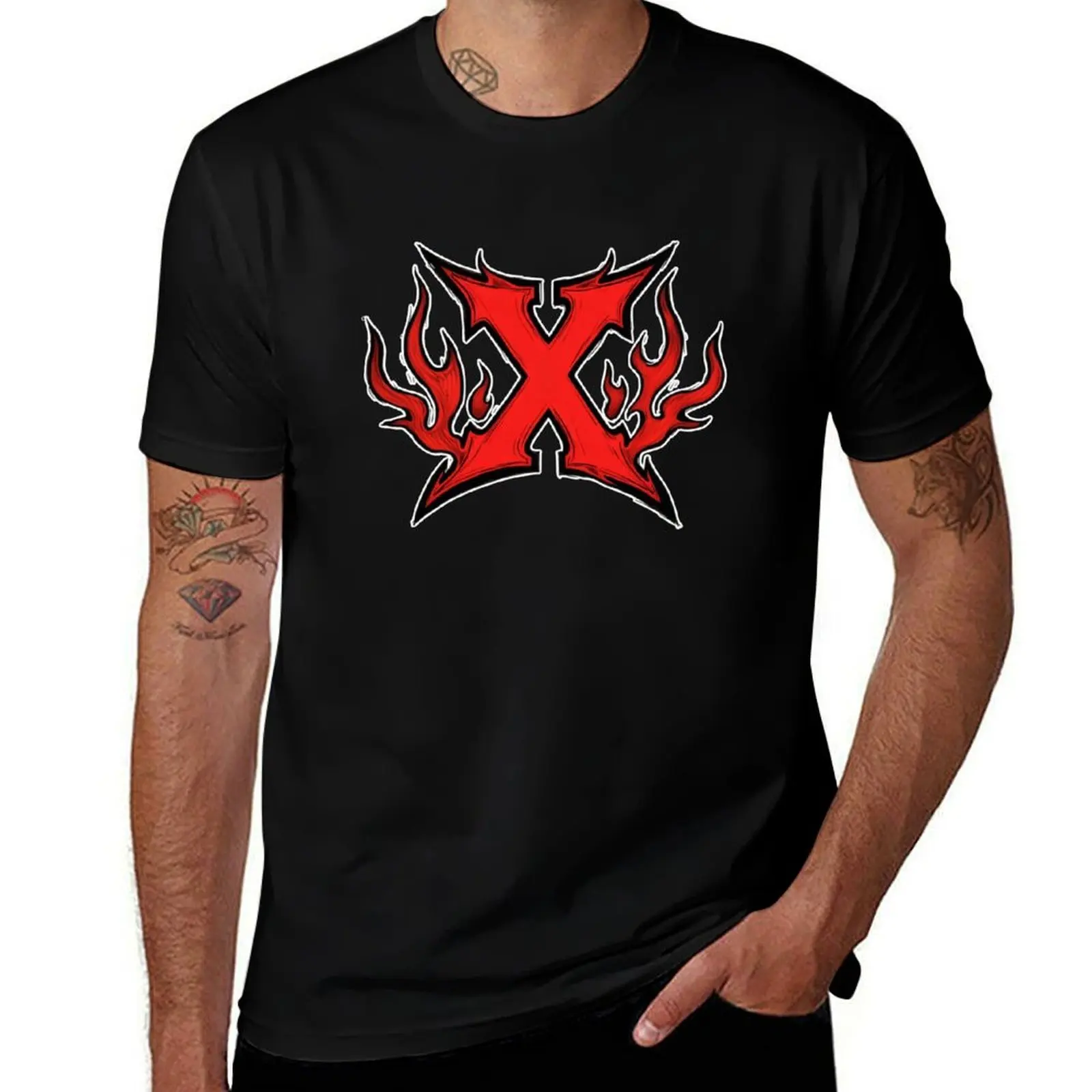 

X 46 T-Shirt summer tops oversized sweat fitted t shirts for men