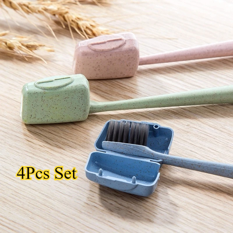 Toothbrush Head Cover, Toothbrush Head Protection Cover, Wheat Straw Portable Travel, Outdoor Personal Toothbrush Hygiene Protec