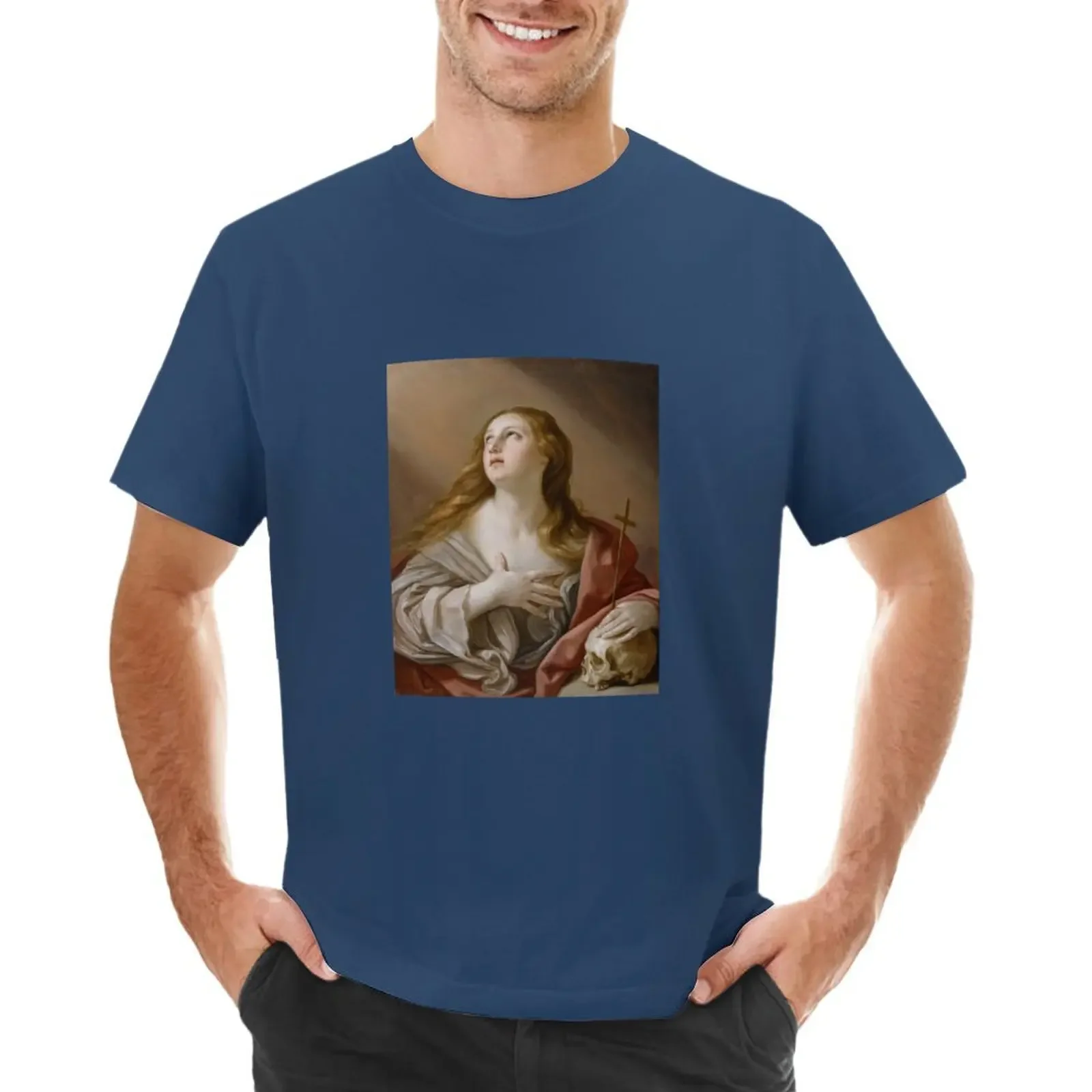 The Penitent Magdalene - Mary Magdalene - Guido Reni T-shirt korean fashion sublime blacks cute clothes mens workout shirts