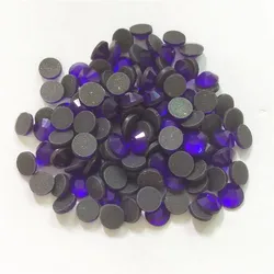 SS16~ss30,1440pcs/Lot Cobalt Flat Back Hot Fix Rhinestone Crystal Iron on Rhinestones Stones For Garment