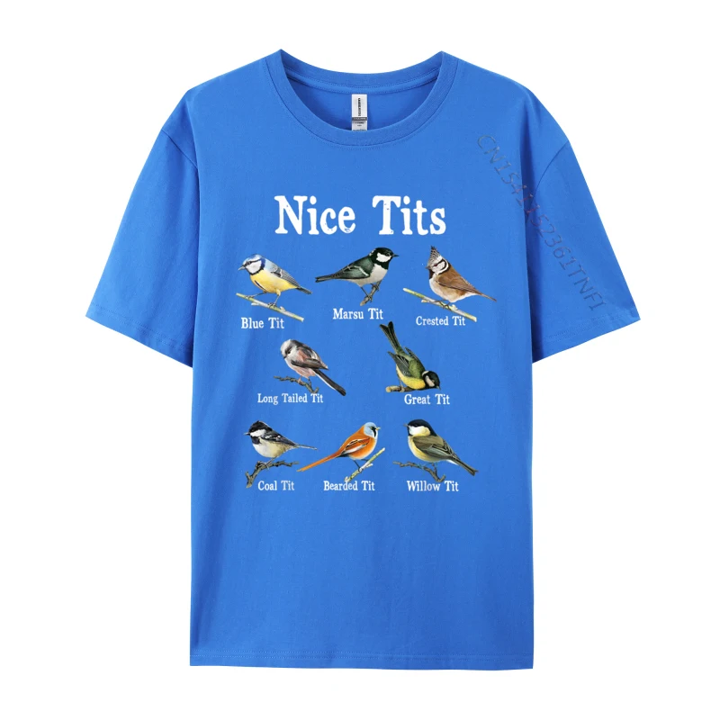 Nice Tits Bird Watching Funny Adults Men Birder Design Camisa T-Shirts Tops & Tees Wholesale Cotton Fabric 3D Printed