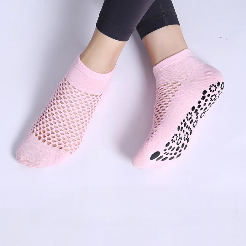 Chaussettes de yoga fines en coton, respirantes, courtes, avec sangle croisée, pour intérieur, fitness, pilates, danse, entraînement, sport