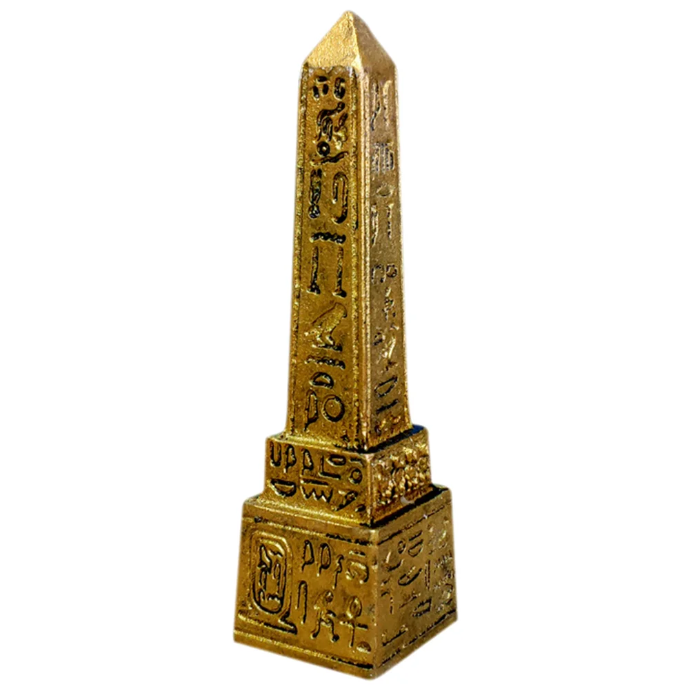 Egyptian Obelisk Psychological Sandbox Ornament Tower Statue Desktop Figurine Sculpture Decor for Home Resin Decoration Office