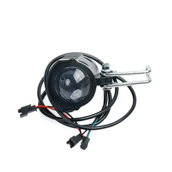 Electric Scooter LED Front light with horn 2 in 1 E-bike light headlight input DC 36V 48V 60V ebike handlebar lamp