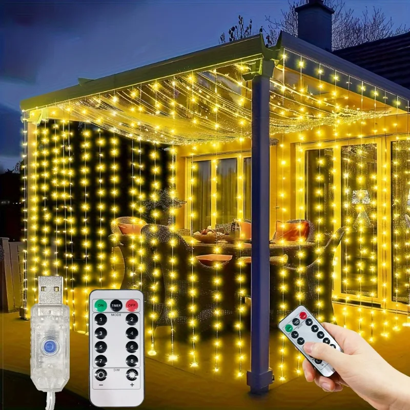 

Сказочные занавески, светодиодные фонари, USB-лампы с дистанционным управлением, подвесные гирлянды для спальни, фон, украшение для свадебной вечеринки, окна