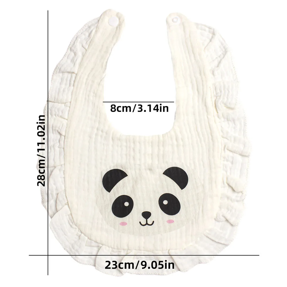 New Cartoon Lion Panda Baby Bibs Ruffle Newborn Boy Girl Feeding Burp Cloths Baby Saliva Towel Kids Accessories