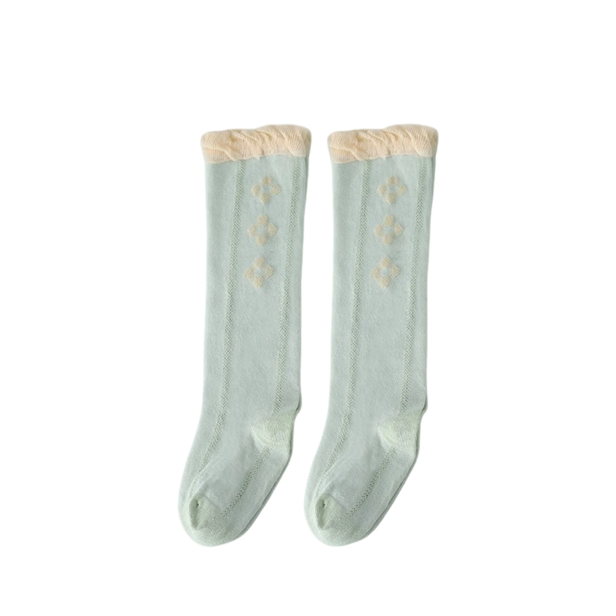 

Носки для маленьких девочек, контрастные цвета, тонкая сетка, эластичные мягкие легкие летние носки, длинные носки