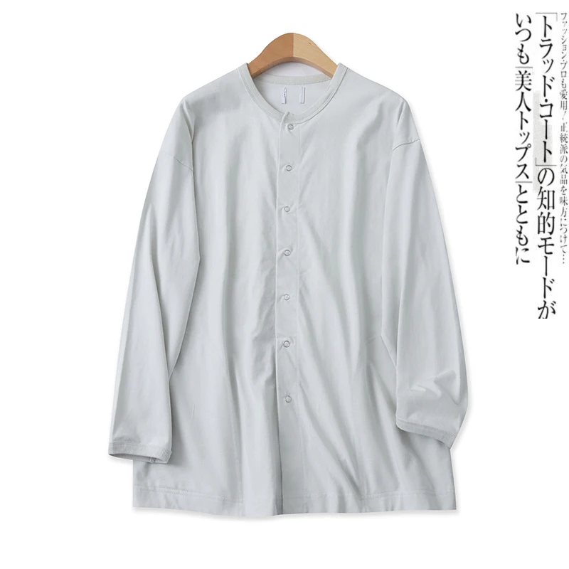 Loose Long Sleeve round Neck Casual Outerwear Women's Spring Autumn New Style Button Front Coat Elegant Versatile Lady's Jacket
