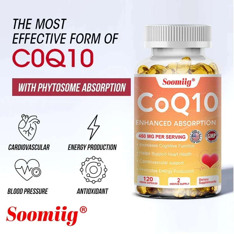 Coenzyme Q10 - Cardiomyocyte Energy Metabolism Promoter, Cell Membrane Stabilization, Immunity, Fatigue Relief, Antioxidant