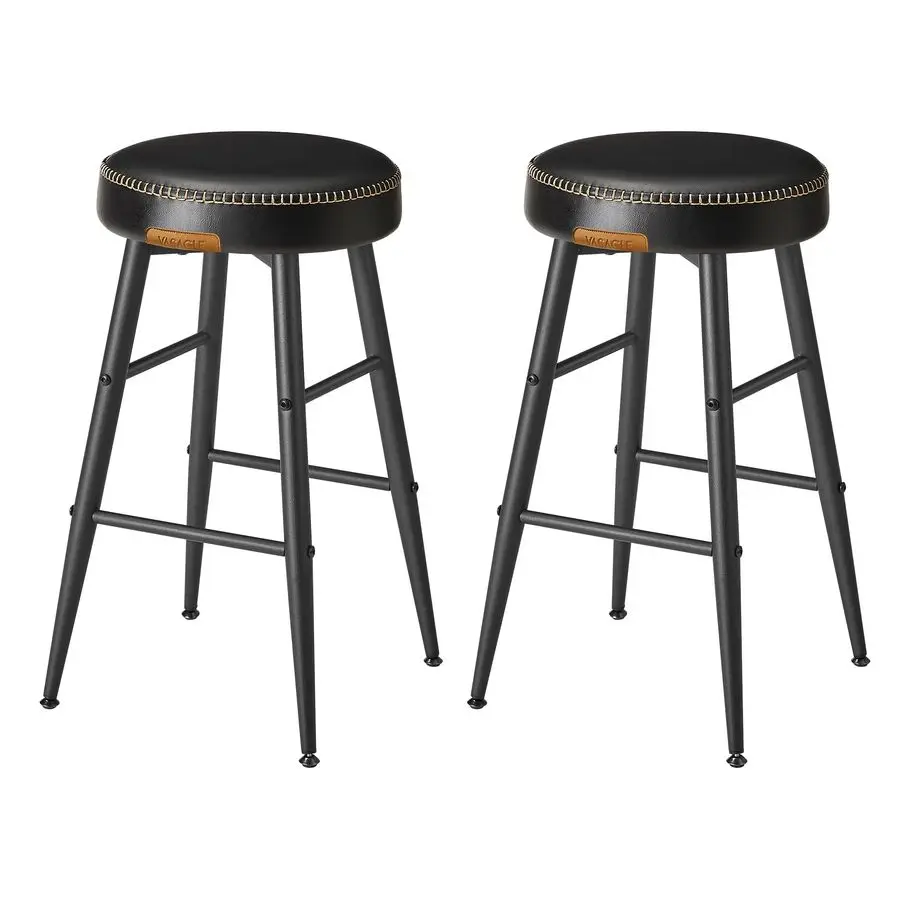 

EKHO Collection Bar Stools Set of 2, Counter Height Bar Stools, Kitchen Counter Stools, MidCentury Modern Backless Counter Stoo