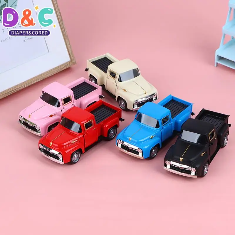 

Retro Classic Car Classic Pickup Car Model Simulation Alloy Die-casting Pull-back Car Toy Boy And Children Series