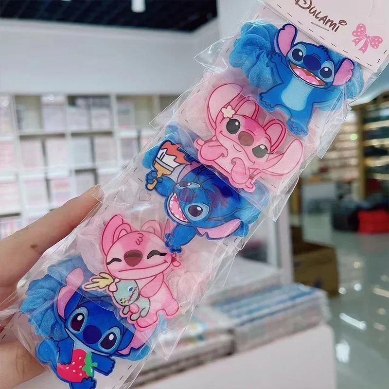 1/3 sztuk Disney Stitch opaska do włosów dziewczyna Anime Cartoon śliczne dziecięce opaska do włosów skórzana biżuteria Kawaii element ubioru świąteczne prezenty