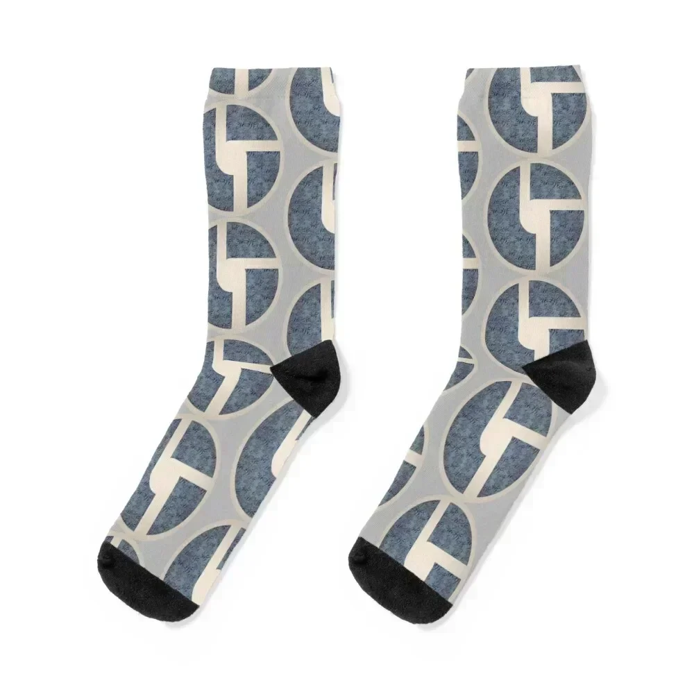 

Dusty Blue Metal Socks New year's bright garter football funny gifts Luxury Woman Socks Men's
