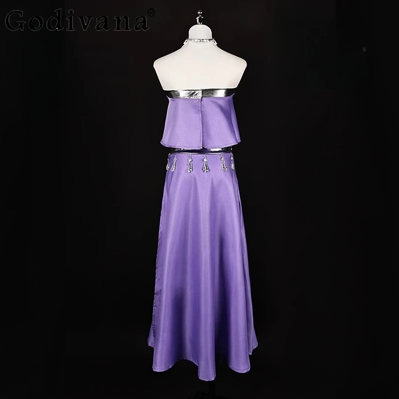 여성을위한 공주 스커트 세트 민소매 게임 애니메이션 카니발 Cos 전체 정장 여성 할로윈 유니폼 역할 놀이 의상