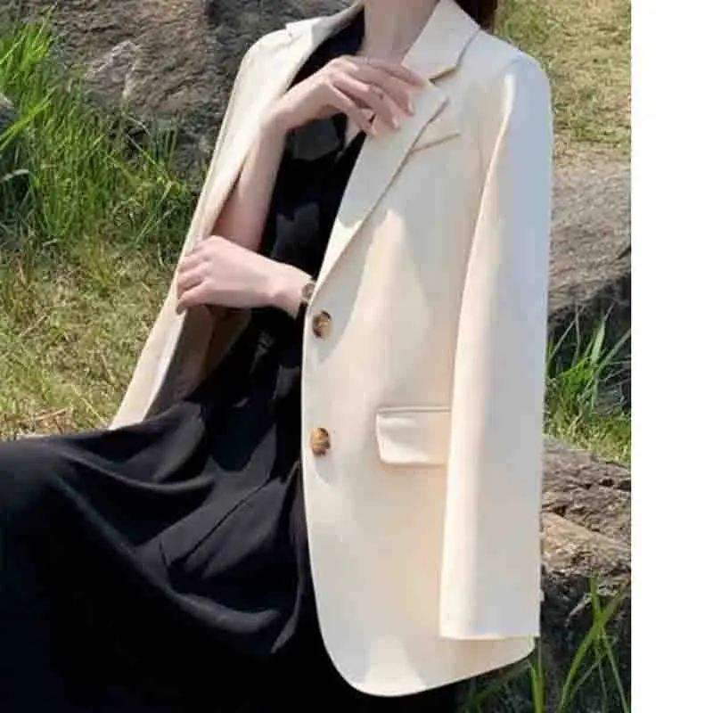 

Internet Celebrity Female Leisure Blazer Tops Jacket Korean Suit Coat Women British Style Fashionable Versatile Blazer Jacket