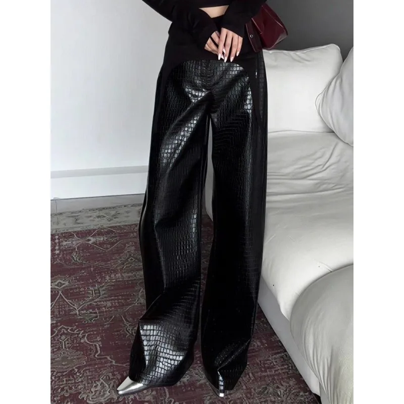 

Fat Mm Fashion Temperament High Waist Thin Wide Leg Pants Women's Drape High Sense Foreign Casual Long Pants