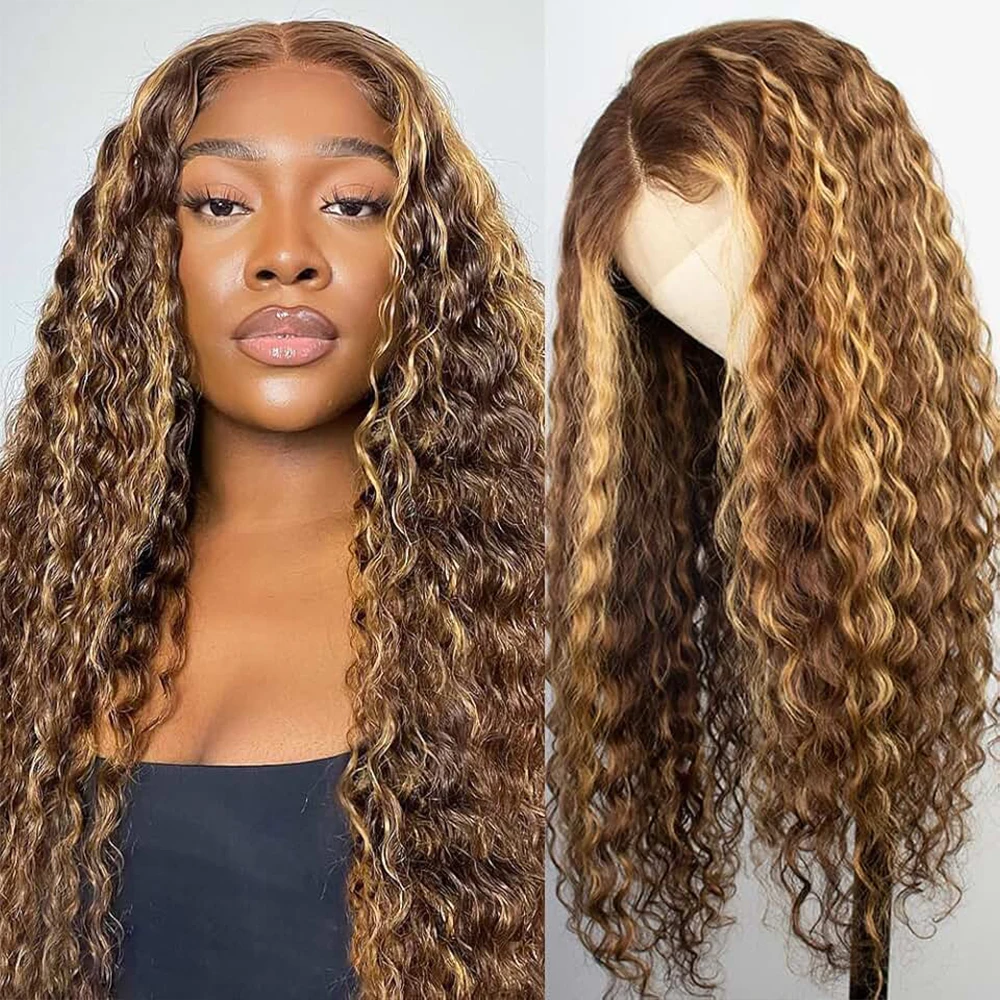 

Highlight 13x6 Lace Frontal Wig Human Hair Curly Human Hair Wigs Pre Plucked Glueless Wig for Women Wigs On Sale Clearance