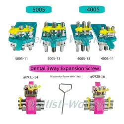 Dental Orthodontic Expansion Screw 3 Way Screw for Upper Appliances Dentistry Ortho Tools Stainless Steel 